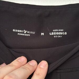 Old Navy Black High-Rise Leggings with Mesh Legs